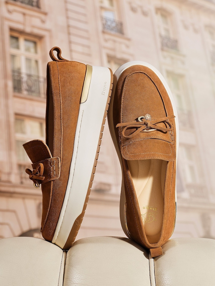 Dune London Brown Glide Sport Sole Loafers - Image 1 of 7