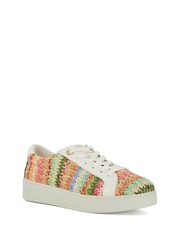 Dune London Natural Ellise Lace Up Cupsole Sport Trainers - Image 2 of 5