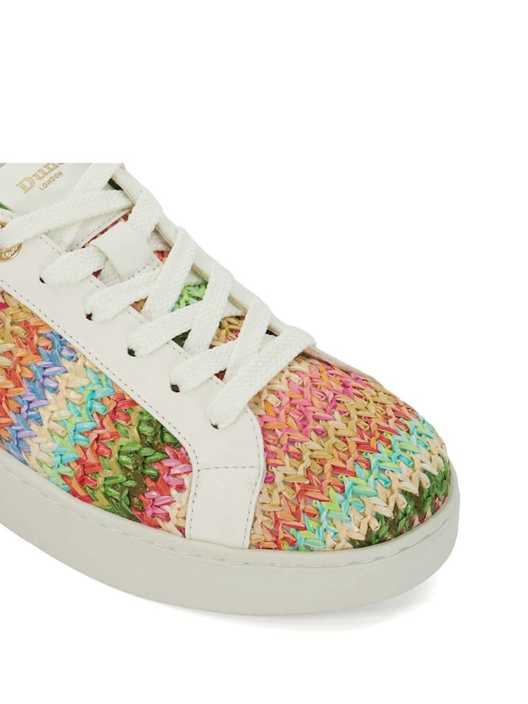 Dune London Natural Ellise Lace Up Cupsole Sport Trainers - Image 5 of 5