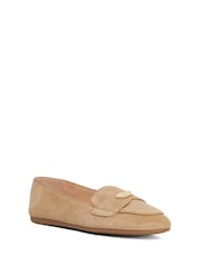 Dune London Cream Gina Metal Trim Soft Loafers - Image 3 of 6