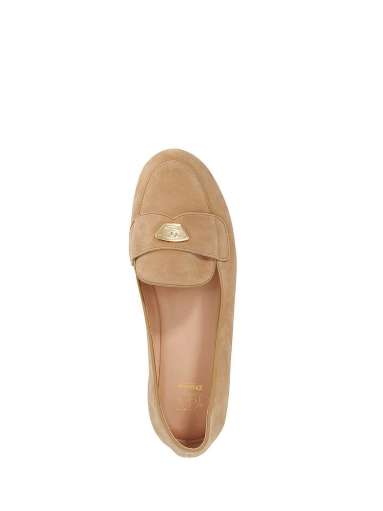 Dune London Cream Gina Metal Trim Soft Loafers - Image 5 of 6