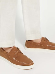 Dune London Brown Blizard Boat Shoes - Image 1 of 6