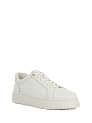 Dune London White Emeelia Gold Clip Lace Up Sport Trainers - Image 3 of 6