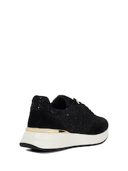 Dune London Black Emotion Gold Clip Lace Up Runner Trainers - Image 4 of 6