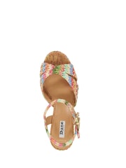 Dune London Wide Fit Kelulu Cork Cross Wrap Wedge Sandals - Image 6 of 6