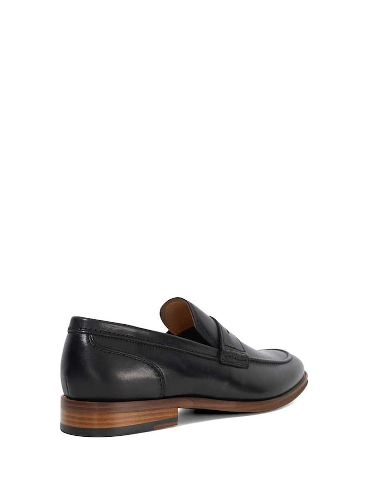 Negru - Extra lat - Mocasini cu talpă Natural penny Dune London Sulli - Image 3 of 5