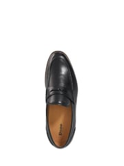Dune London Black Wide Fit Sulli Natural Sole Penny Loafers - Image 4 of 5