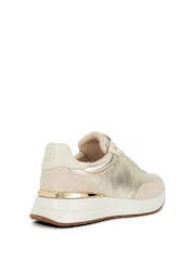 Dune London Gold Emotion Gold Clip Lace Up Runner Trainers - Image 2 of 5