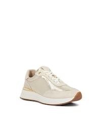 Dune London Gold Emotion Gold Clip Lace Up Runner Trainers - Image 3 of 5