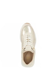Dune London Gold Emotion Gold Clip Lace Up Runner Trainers - Image 4 of 5