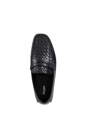 Dune London Black Bradlay Woven Saddle Driver Loafers - Image 4 of 6