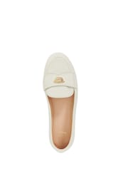 Dune London White Gina Metal Trim Soft Loafers - Image 5 of 6