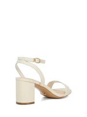 Dune London Cream Wide Fit Melini Block Heel Sandals - Image 2 of 6