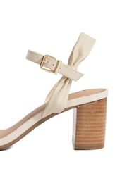 Dune London Cream Wide Fit Jaliz Two Part Heel Sandals - Image 5 of 6