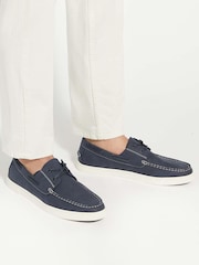 Dune London Blue Blizard Boat Shoes - Image 1 of 6
