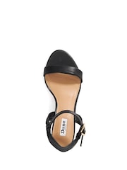 Dune London Black Wide Fit Jaliz Two Part Heel Sandals - Image 4 of 6