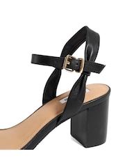 Dune London Black Wide Fit Jaliz Two Part Heel Sandals - Image 5 of 6
