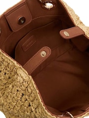 Dune London Natural Small Daiquri Raffia Grab Bag - Image 4 of 5