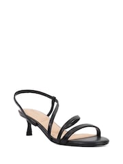 Dune London Black Movement Asymmetric Kitten Heels - Image 2 of 6