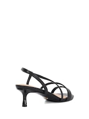 Dune London Black Movement Asymmetric Kitten Heels - Image 3 of 6