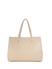 Dune London Cream Large Direct 3 Part Tote Bag - Image 2 of 4