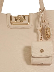 Dune London Cream Large Direct 3 Part Tote Bag - Image 3 of 4
