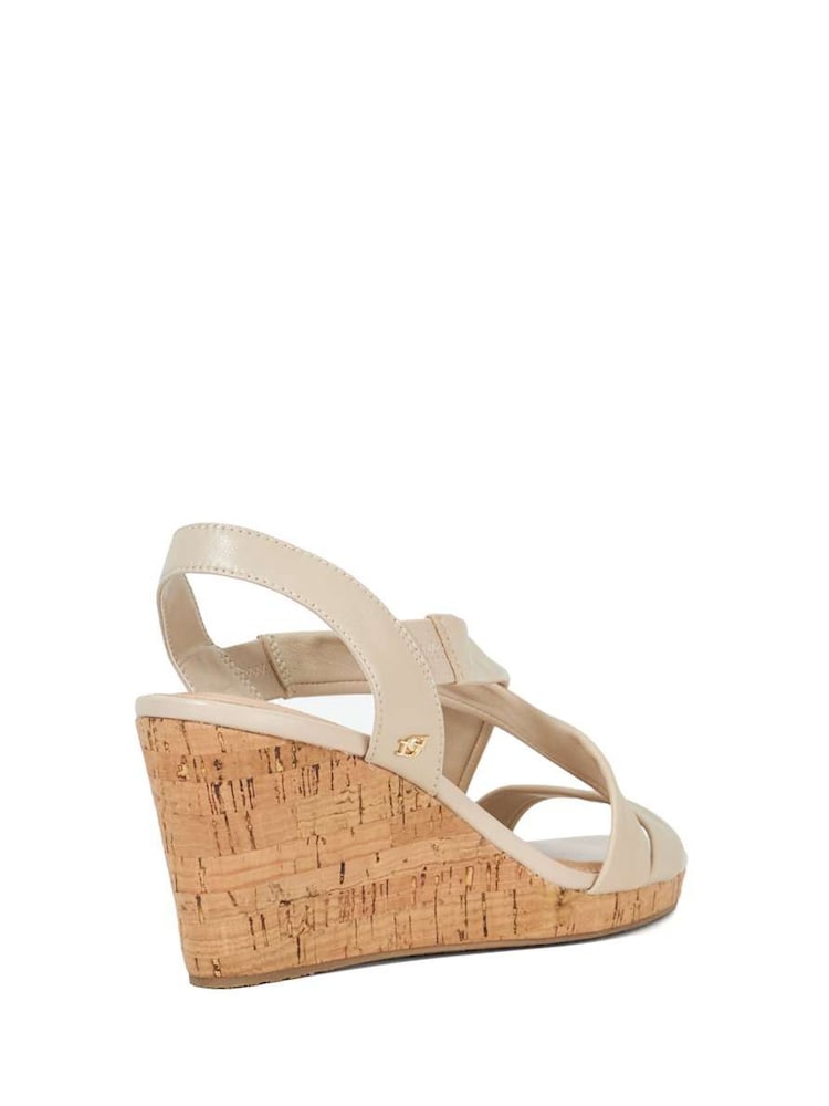 Creme - Dune London Kamies Cross Strap Wedge Sandals - Bild 2 von 6 Creme - Dune London Kamies Cross Strap Wedge Sandals - Bild 2 von 6