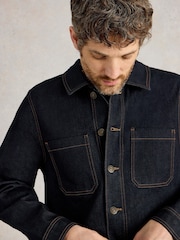 White Stuff Blue Denim Chore Jacket - Image 4 of 6