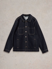 White Stuff Blue Denim Chore Jacket - Image 5 of 6