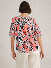 White Stuff Red Ash Linen Blend Top - Image 2 of 6