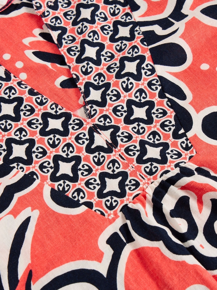 White Stuff Red Ash Linen Blend Top - Image 6 of 6