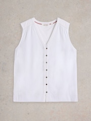 White Stuff White Delilah Button Top - Image 5 of 6