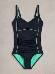 White Stuff Blue Splash Control Swimsuit - Image 5 of 6
