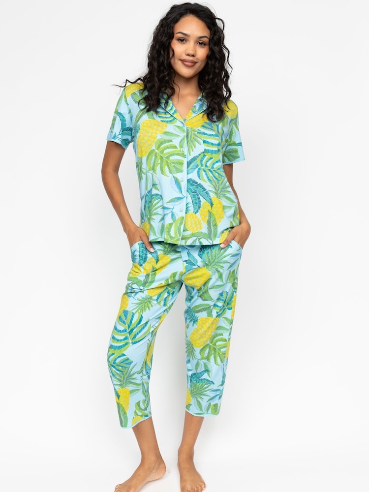 طقم بيجامة بكم طويل وتصميم مربعات من Cyberjammies - صورة 1 من 3