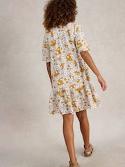 White Stuff Yellow Otto Linen Blend Dress - Image 2 of 6