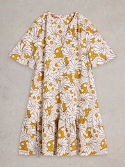 White Stuff Yellow Otto Linen Blend Dress - Image 5 of 6