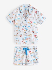 Cyberjammies Sandy Beachscape Print Shorty Set - صورة 1 من 3