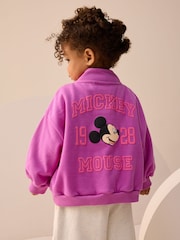 Purple Disney Mickey Mouse Quarter Zip Sweatshirt (3mths-7yrs) - Image 1 of 3
