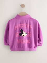 Purple Disney Mickey Mouse Quarter Zip Sweatshirt (3mths-7yrs) - Image 5 of 7