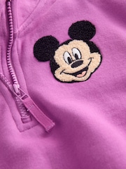 Purple Disney Mickey Mouse Quarter Zip Sweatshirt (3mths-7yrs) - Image 7 of 7