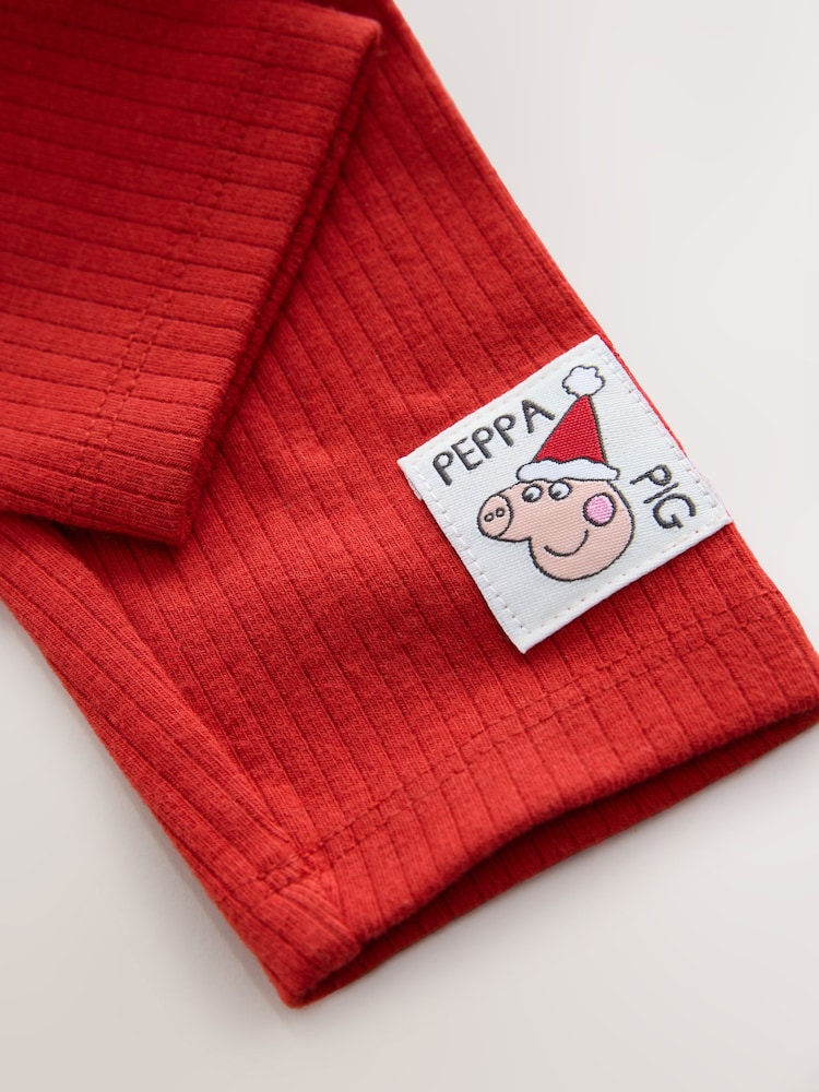 Cream/Red Christmas Peppa Pig Crew Sweatshirt & Leggings Set (3mths-7yrs) - Image 10 of 10