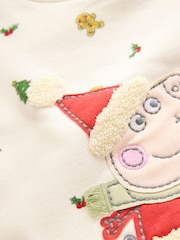 Cream/Red Christmas Peppa Pig Crew Sweatshirt & Leggings Set (3mths-7yrs) - Image 8 of 10