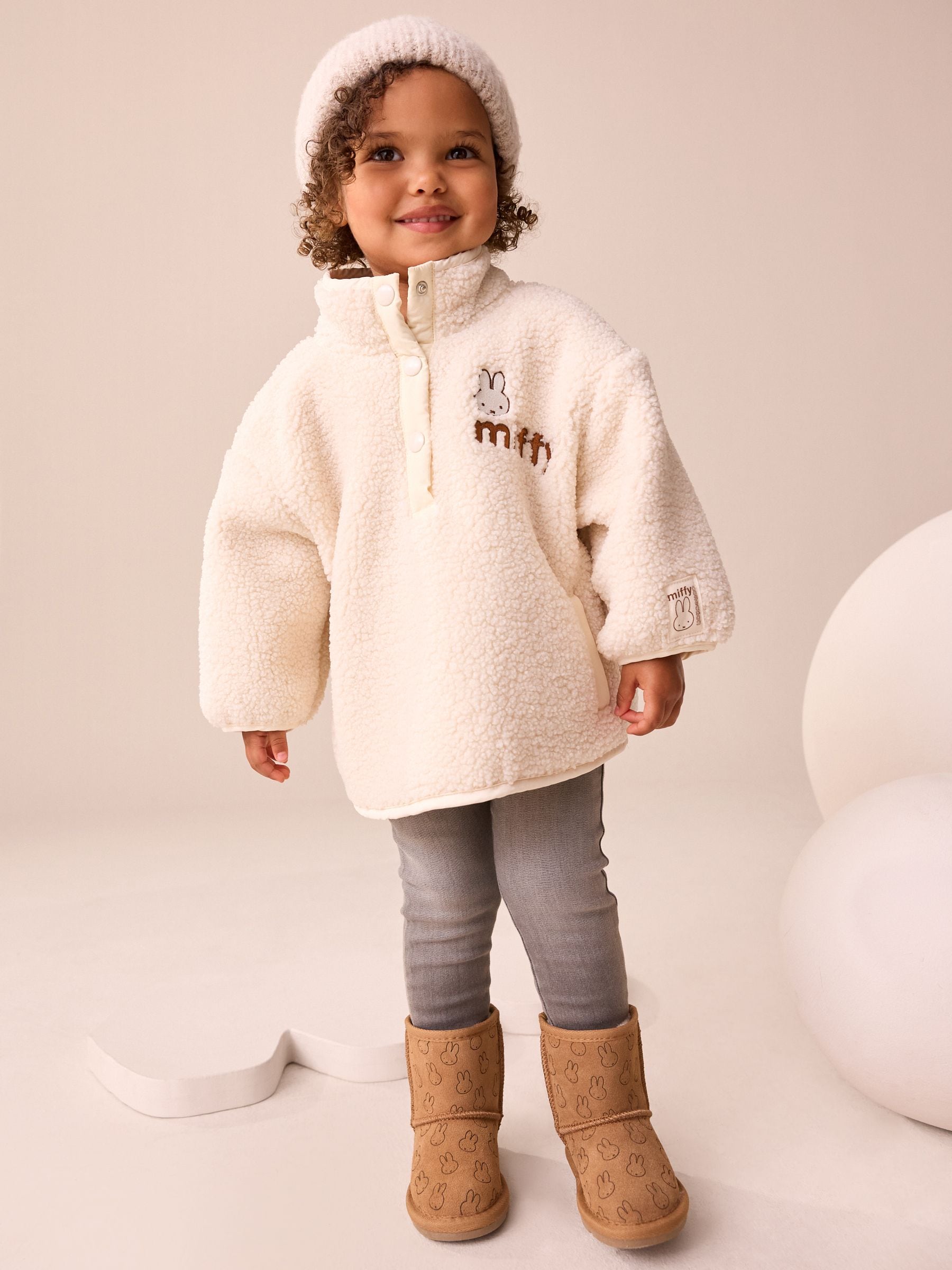 Buy Cream Miffy Half Popper Fleece (3mths-7yrs) from Next USA Buy Cream Miffy Half Popper Fleece (3mths-7yrs) from Next USA