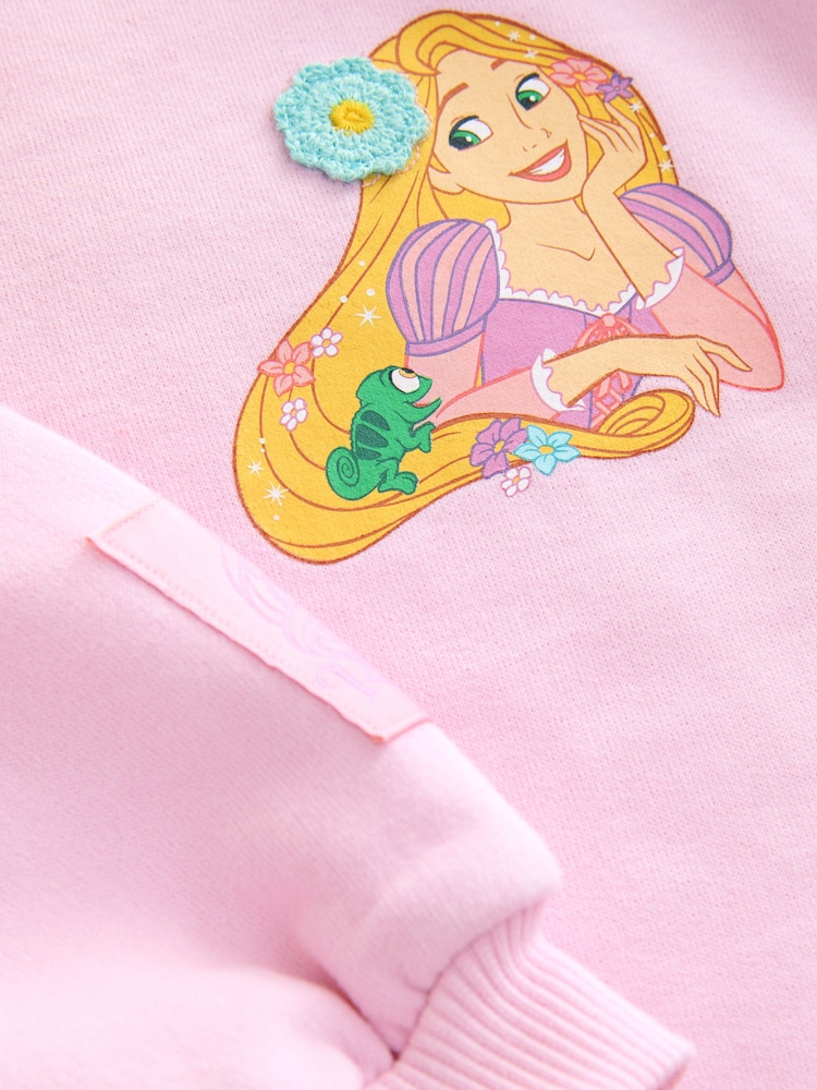 Pink Rapunzel Disney Princess Sweatshirt & Flare Leggings Set (3mths-7yrs) - Image 9 of 9