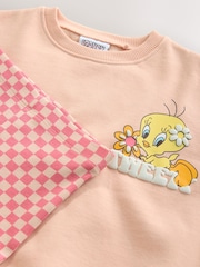 Peach Pink Tweety Sweatshirt & Flare Leggings Set (3mths-7yrs) - Image 11 of 12