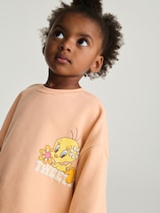 Peach Pink Tweety Sweatshirt & Flare Leggings Set (3mths-7yrs) - Image 5 of 12