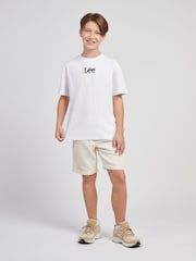 Lee White Boys Wave Graphic Print 100% Cotton T-Shirt - Image 3 of 6