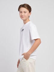 Lee White Boys Wave Graphic Print 100% Cotton T-Shirt - Image 4 of 6