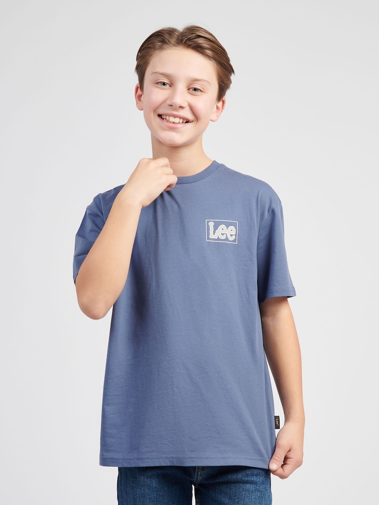 Lee Blue Boys Supercharged 100% Cotton T-Shirt - Image 1 of 10