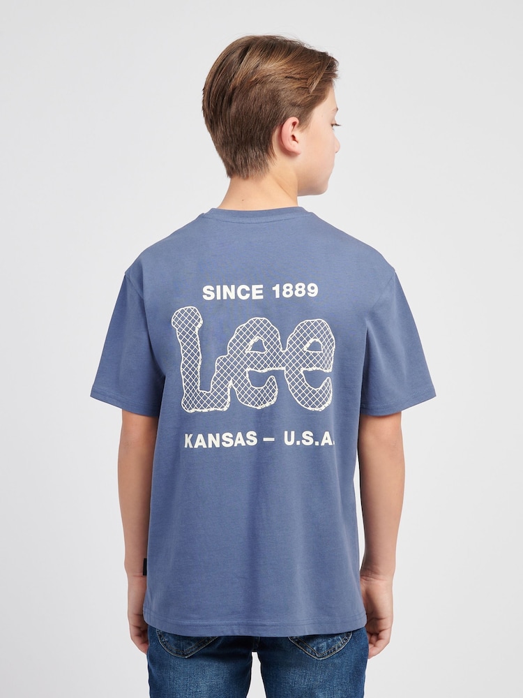 Lee Blue Boys Supercharged 100% Cotton T-Shirt - Image 2 of 10